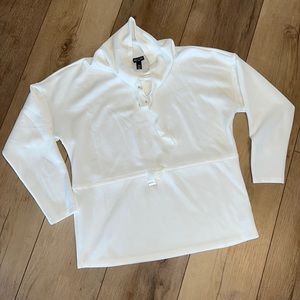 Scoop mock neck tunic